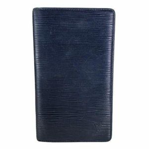 Authentic Louis Vuitton Wallet Long Porte Shekel Cult Credit Black Leather LV Vi